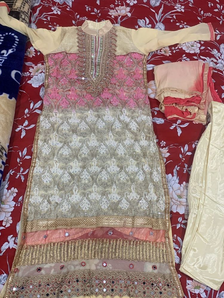 New  Long Pakistani  Dress Set📌offer In Profile