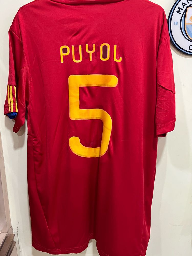 Spain 2010 Puyol world cup winner football jersey