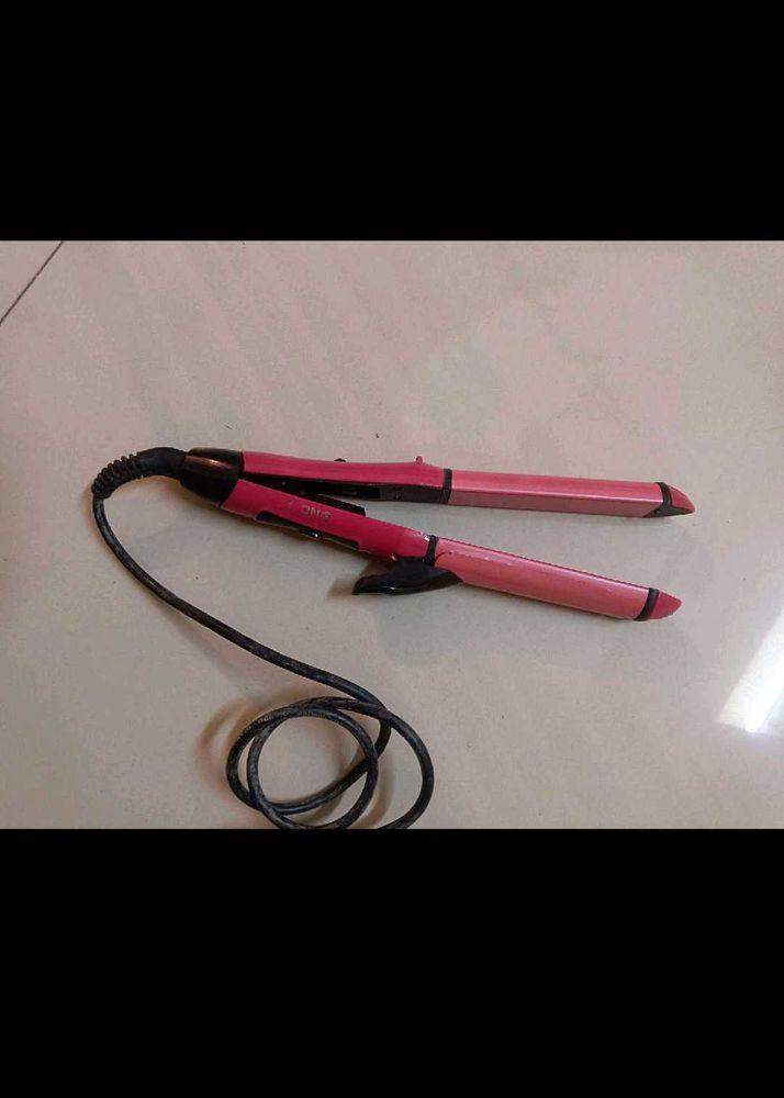 2 In One Hair Straightener And Curls
