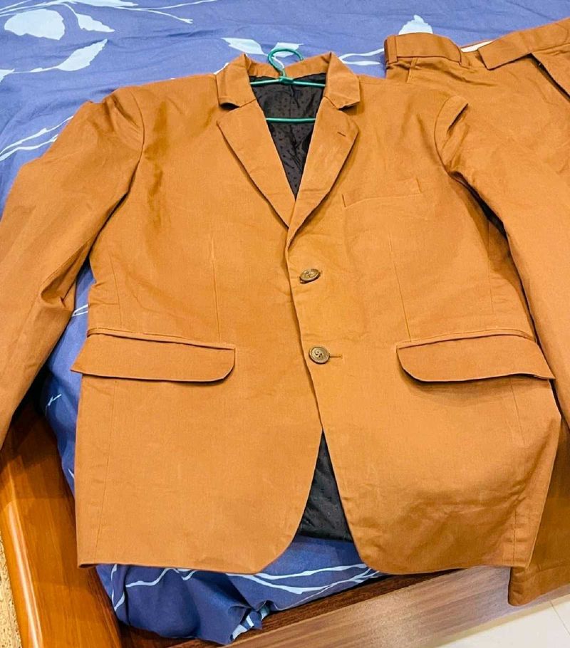 Brown Suit Set - Blazer &amp; Pants