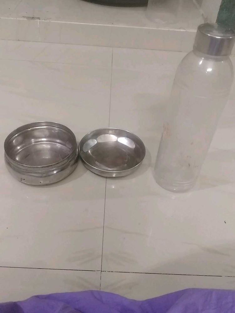 Lunch Box with Water Bottle,used