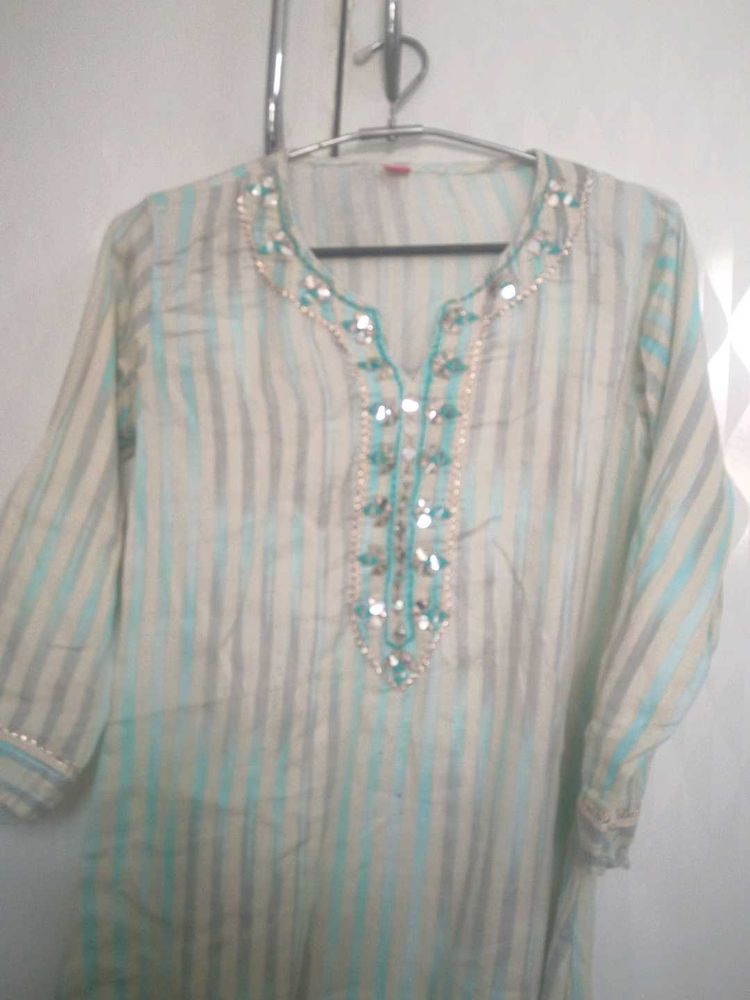 Striped Embellished Tunic