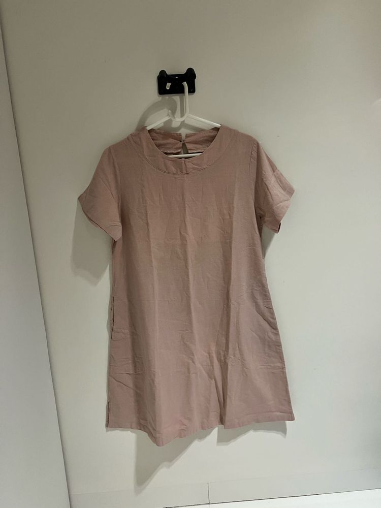 Casual Pink T-Shirt Dress