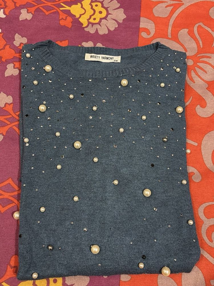 Pearl Embellished Sweater