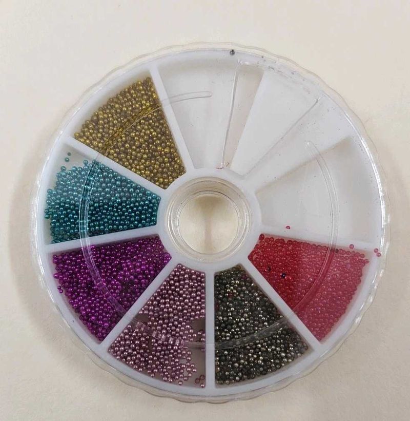 Nail Art colourfull  Pearls