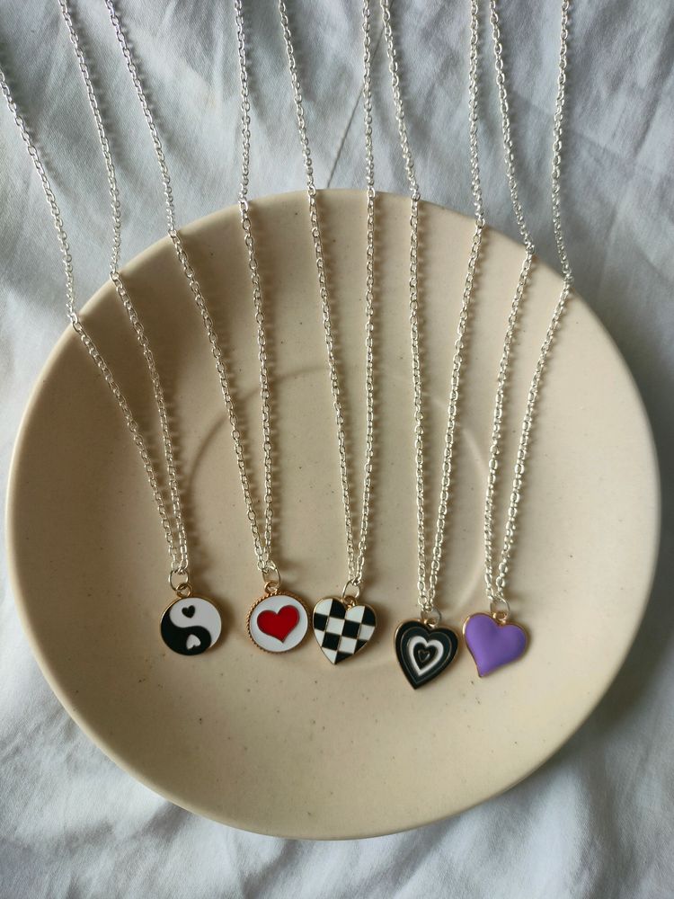 Cute Metallic Heart Charm