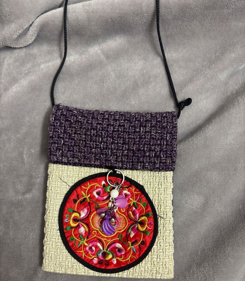 Embroidered Sling Bag