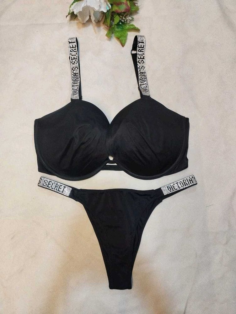 Victoria&#39;s Secret Shine Strap Lingerie Set