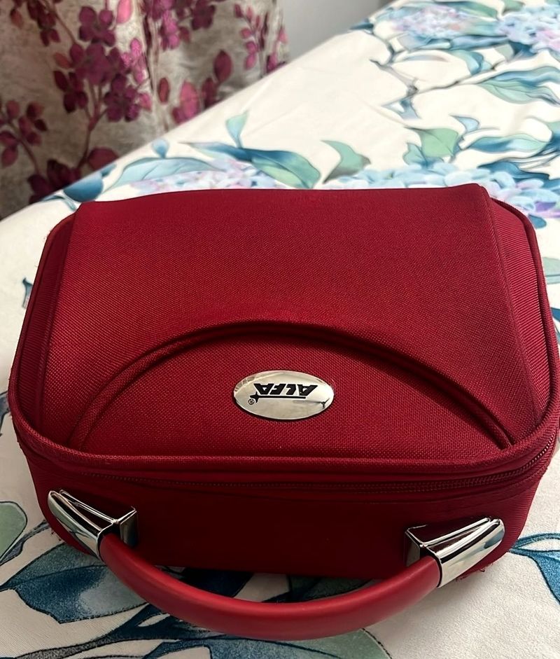 ALFA Maroon Vanity Box For Womens