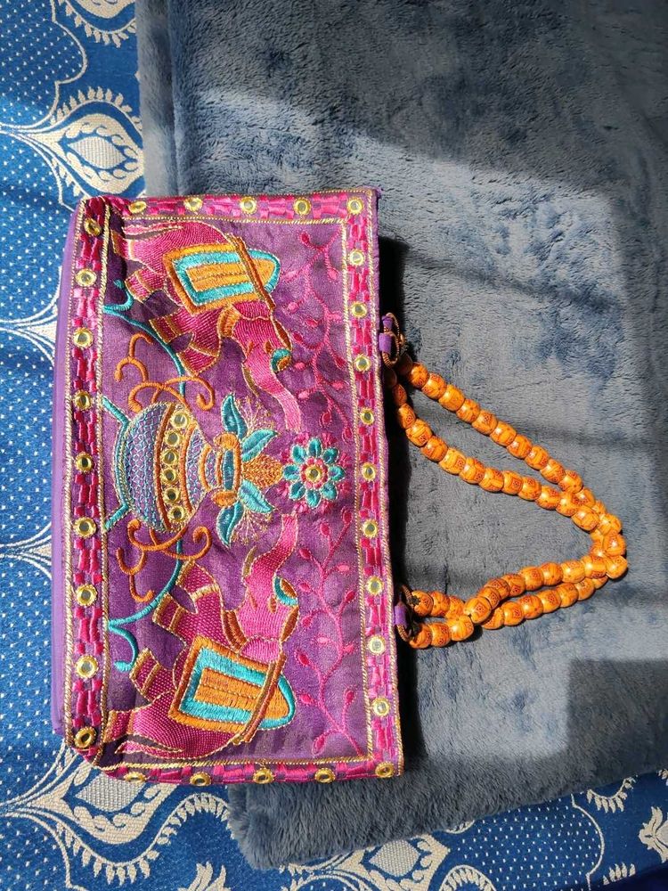 Big Embroidered Beautiful Shoulder Bag