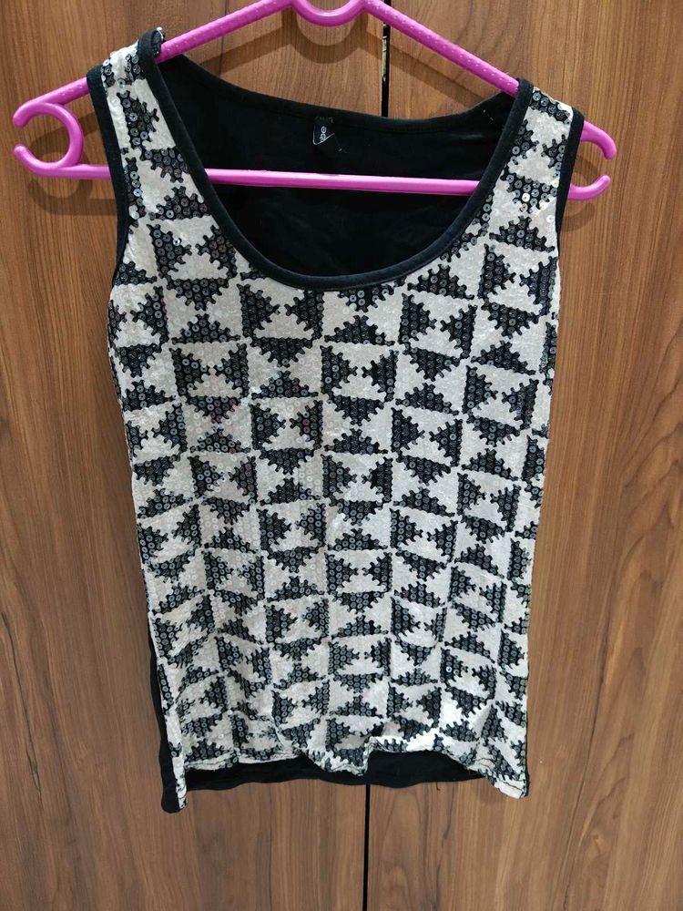 Sequin Embellished Tank Top