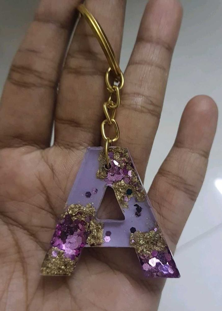 Resin &#39;A&#39; Keychain