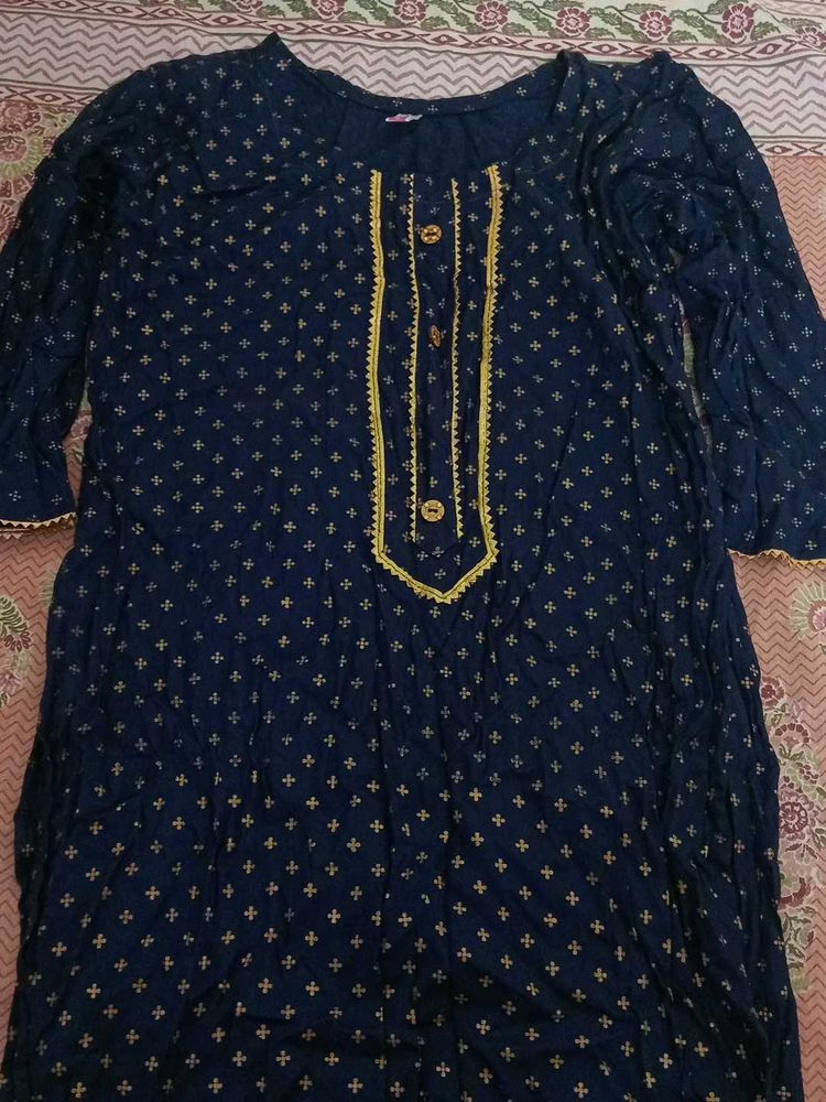 Straight Navy blue Kurti