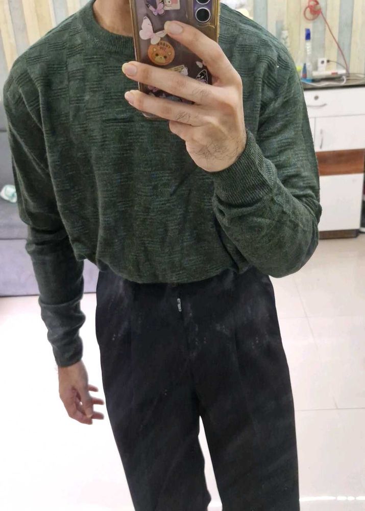 Green Knit Pullover