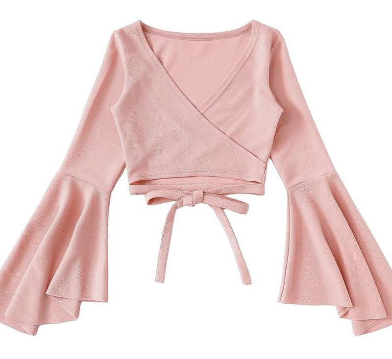 Pink Wrap Crop Top