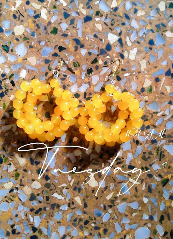Beaded Hoop Earrings