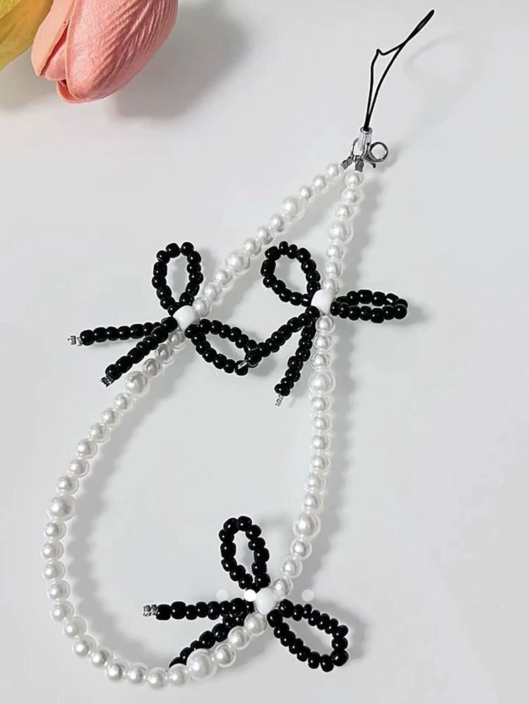Black Bow Phone Charm
