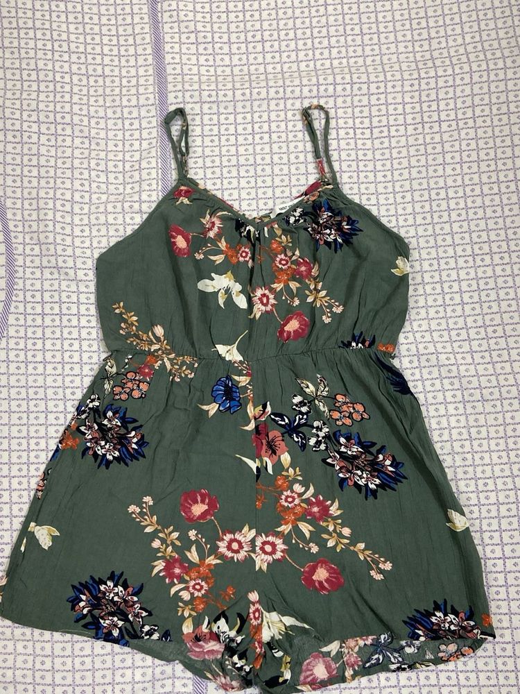 Floral Print Romper