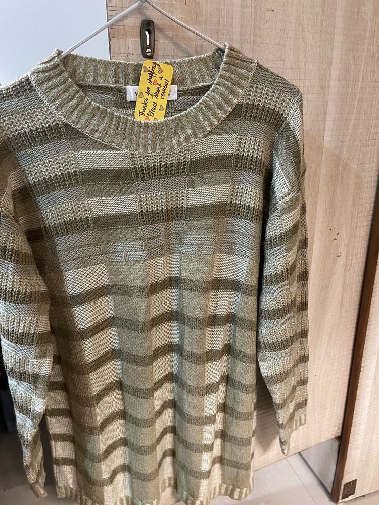Woodwind Striped Knit Sweater