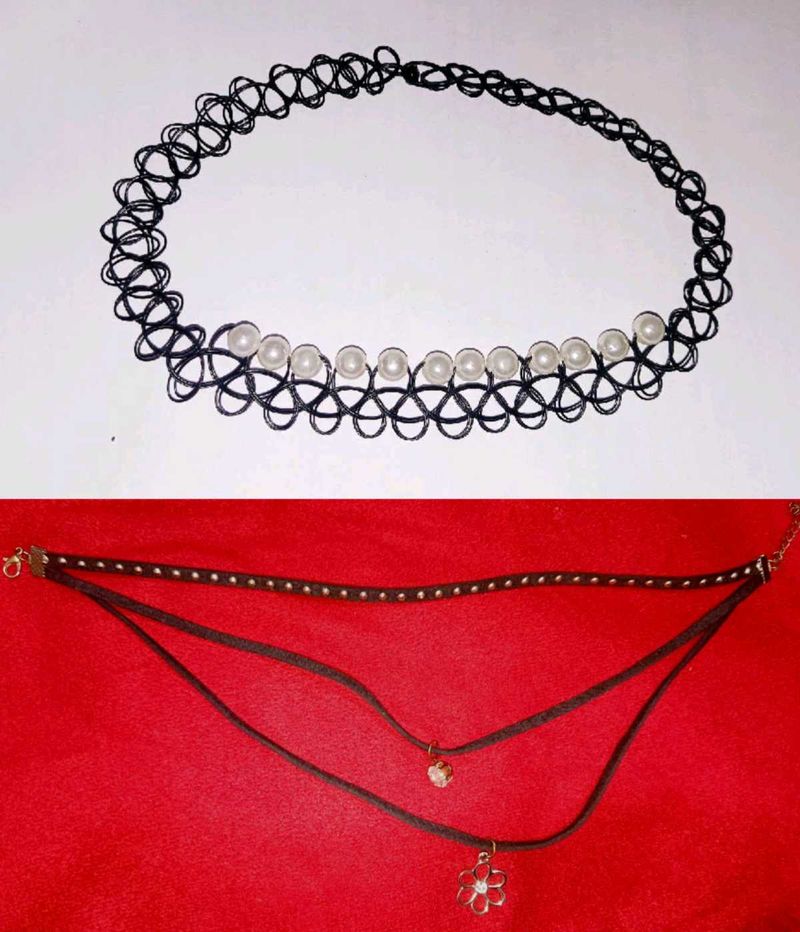 2 Choker Necklace Set
