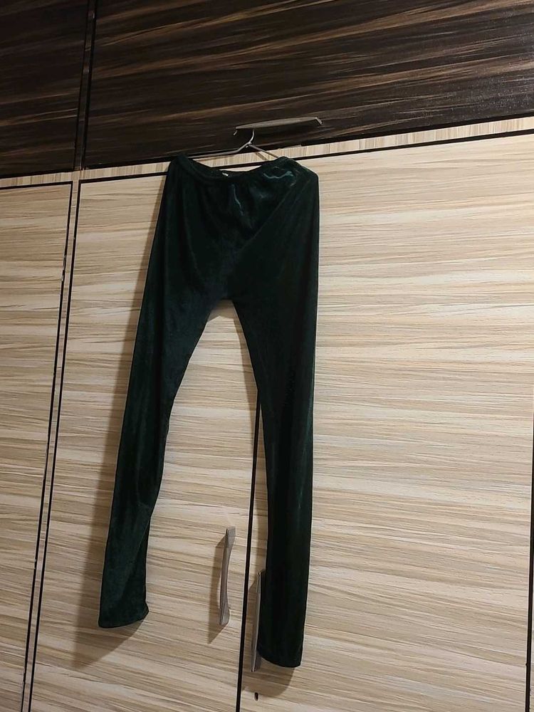 Velvet Green Leggings