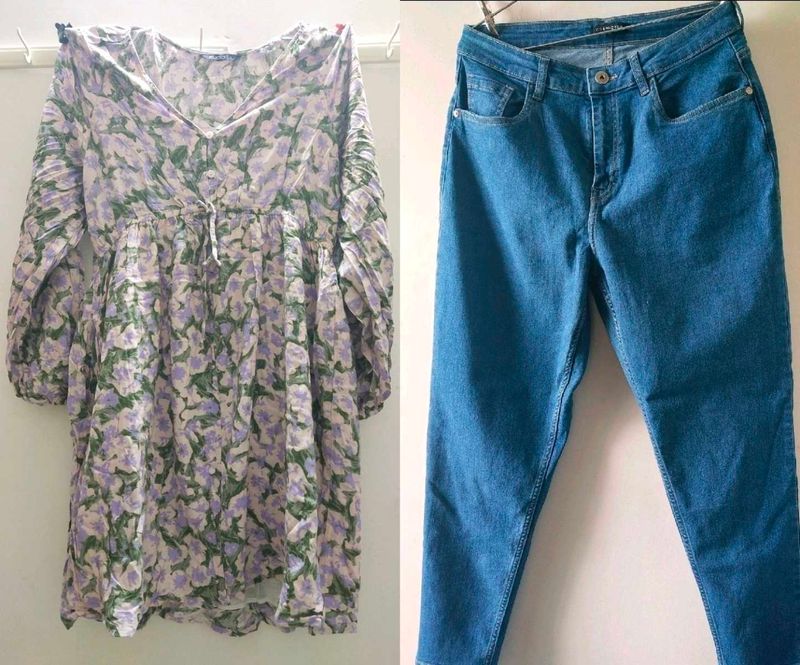 Floral Dress &amp; Jeans Bundle