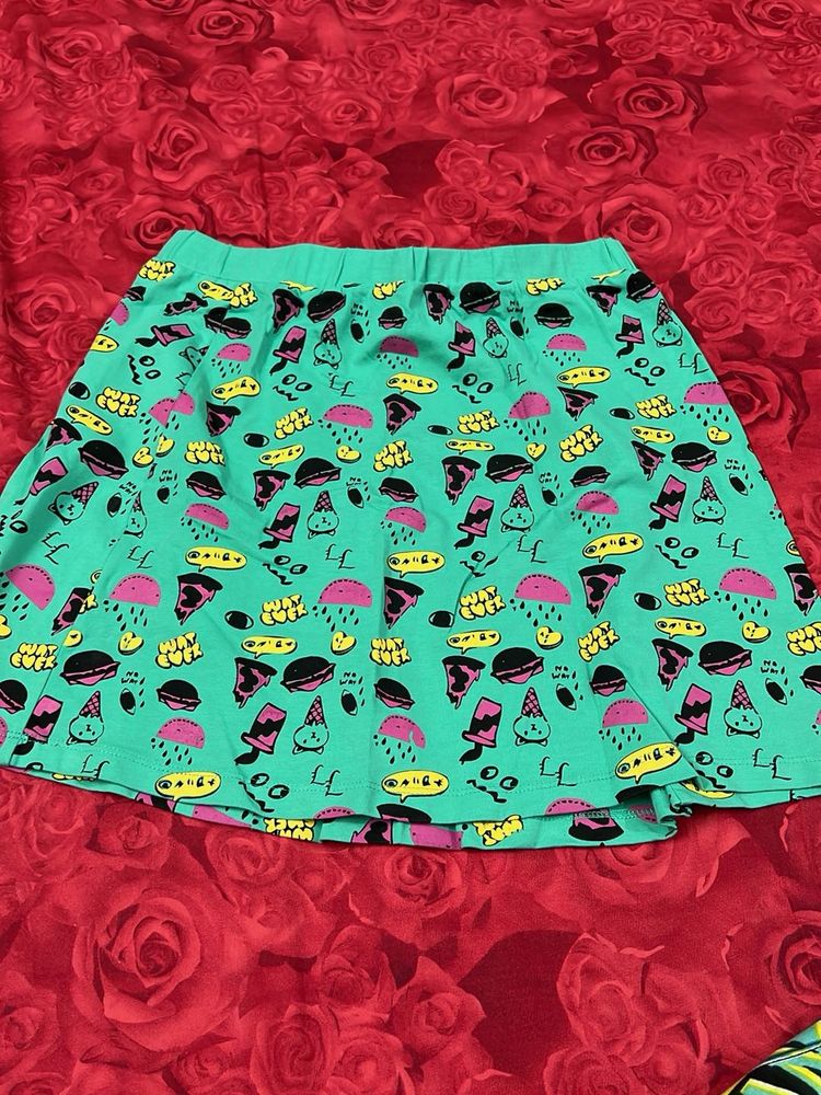 Kook N KeechFun Print Skater Skirt