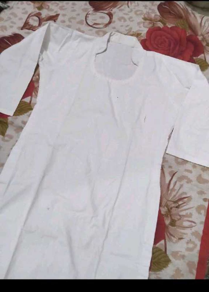 White Cotton Kurta Only Women