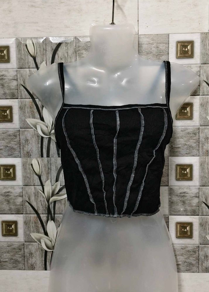 Chic Black Crop Top