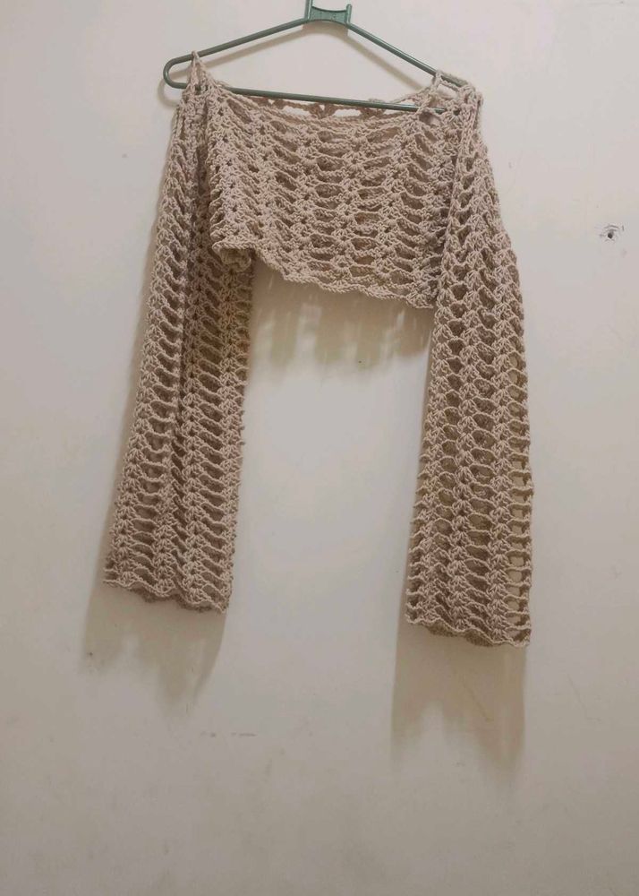 Crochet shrug sleeves