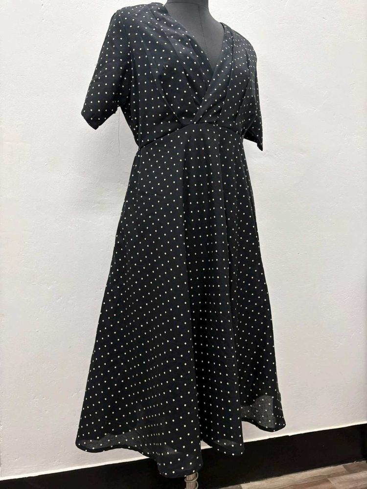 Polka Dot Black Dress