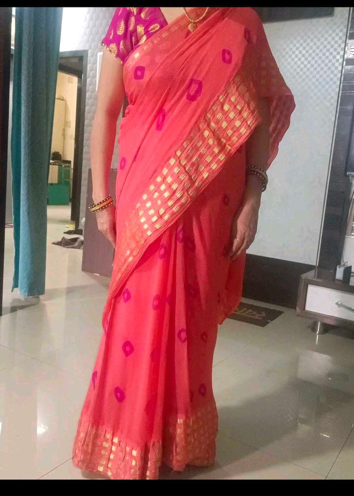 Bandhani saree in 350 rs cash