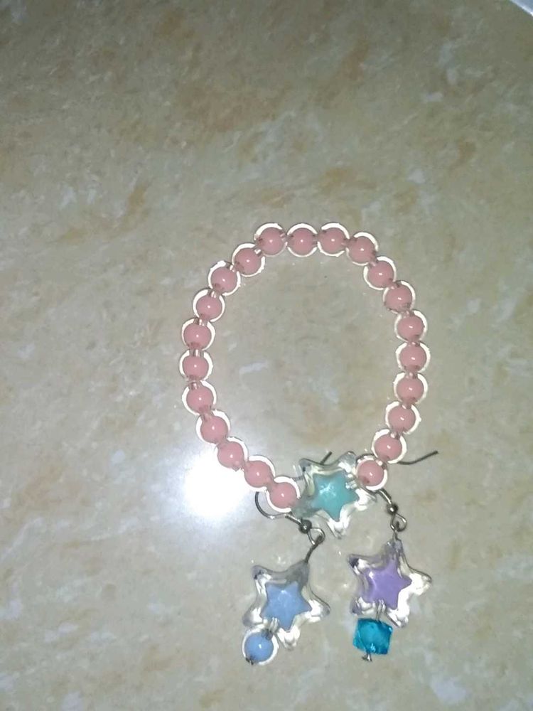 Star Charm Bracelet and Earring Set