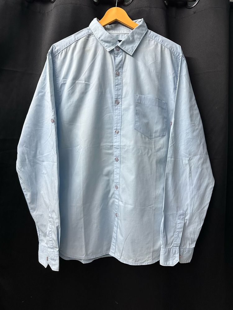 HIGHLANDER Sky Blue Slim Fit Shirt