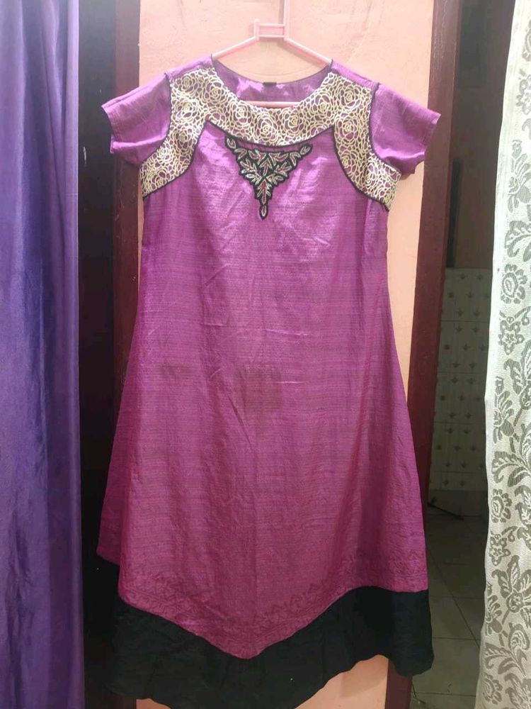 Purple Embellished Dress