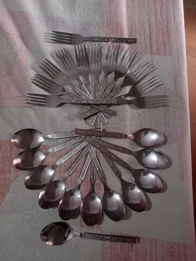 🚫Forks and Spoons Set of 24 Stainless Steel
