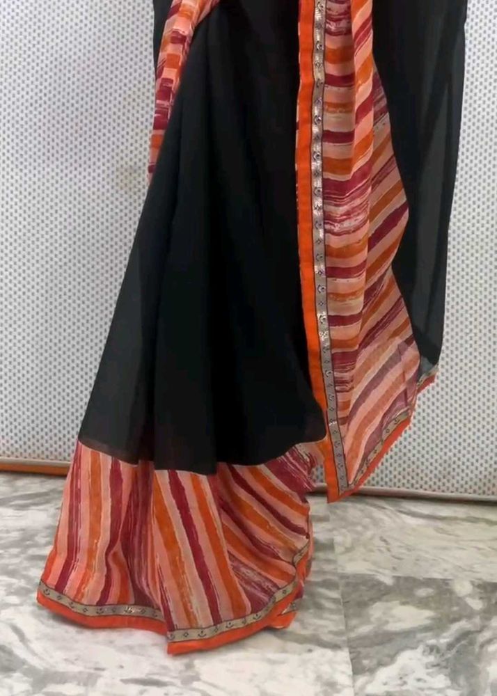 Elegant Black Saree