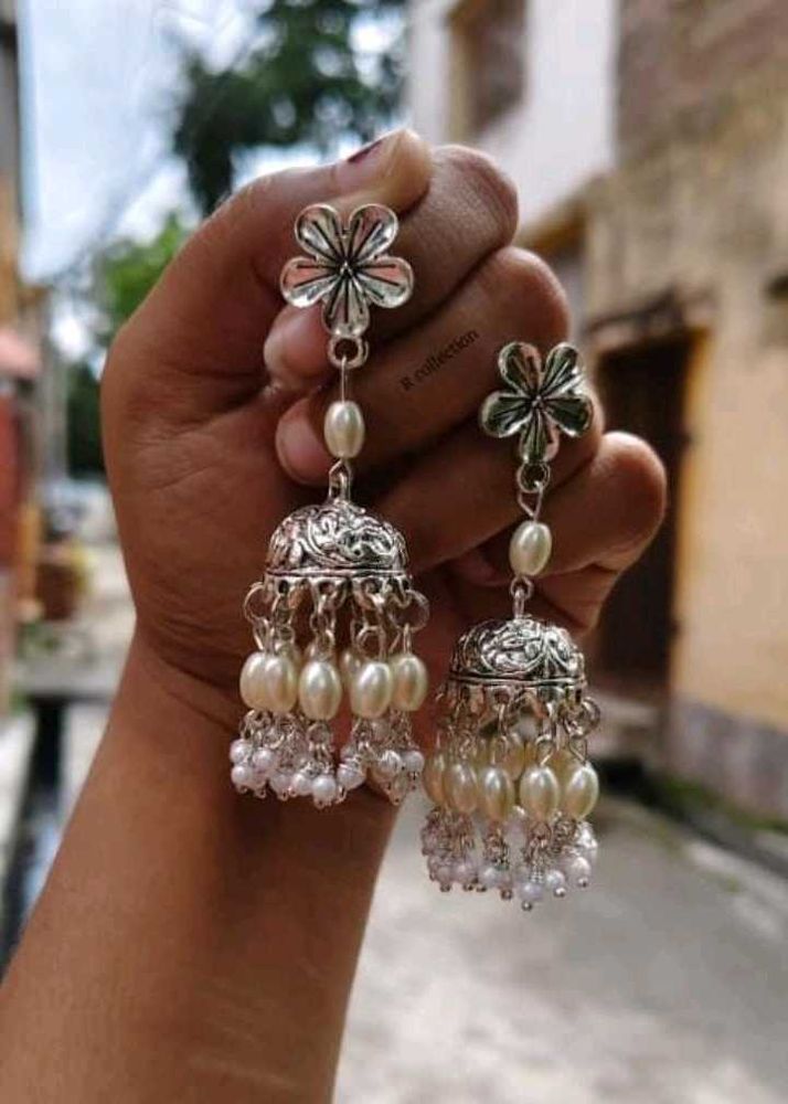 Floral Jhumka Earrings