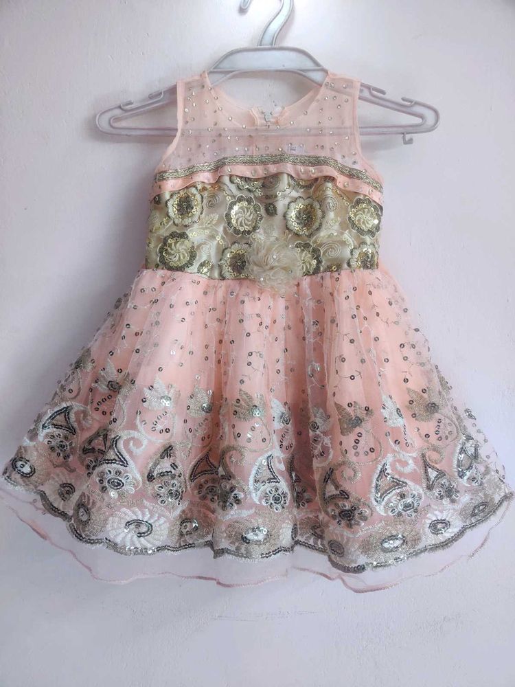 Peach Party Dress