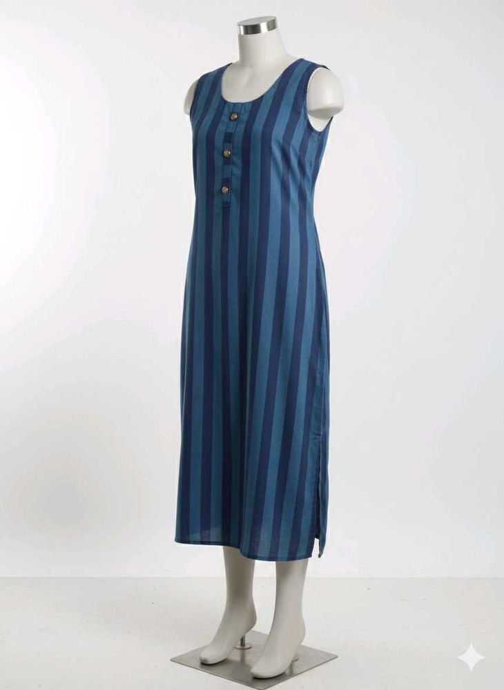 Chic Blue Striped Kurta