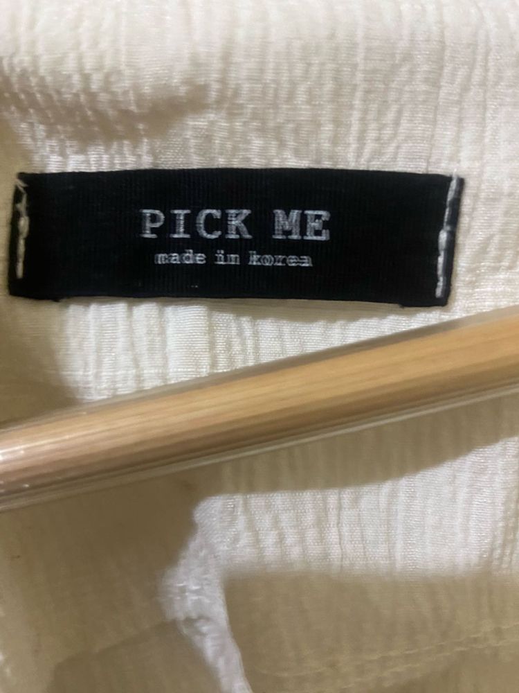 PICK ME Korea White Shirt