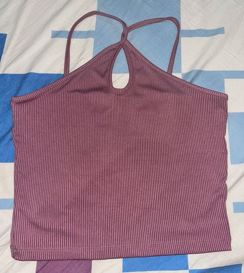 Ribbed Cutout Tank Top