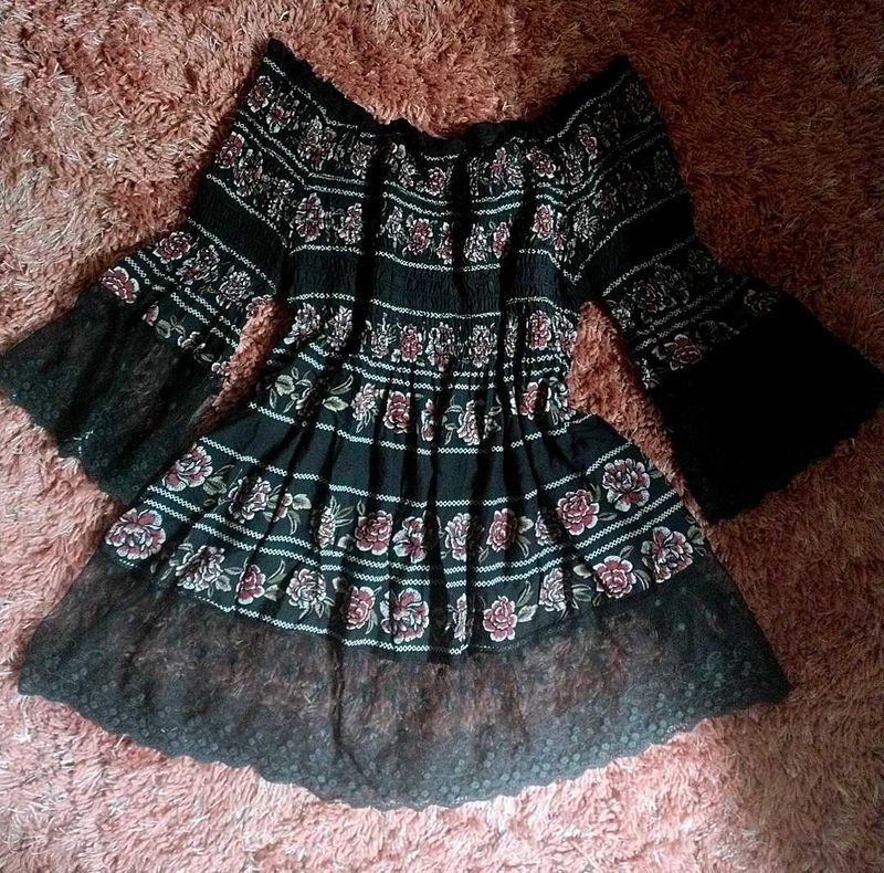 Floral Off-Shoulder Dress