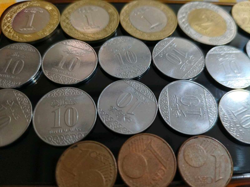 Saudi Riyal Coins And Euro Coin