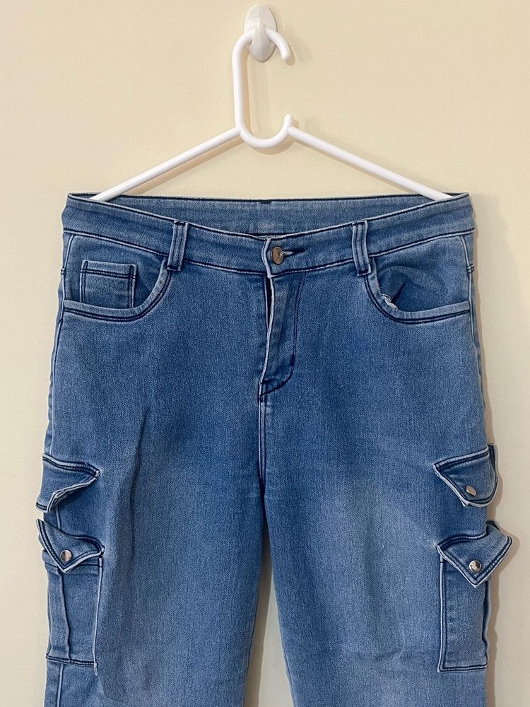 Blue Cargo Jeans