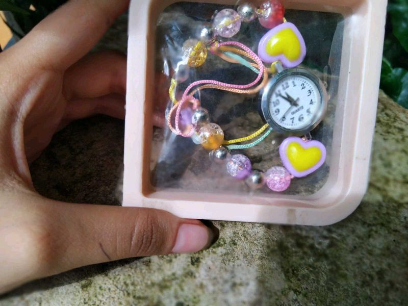 Beaded Heart Watch