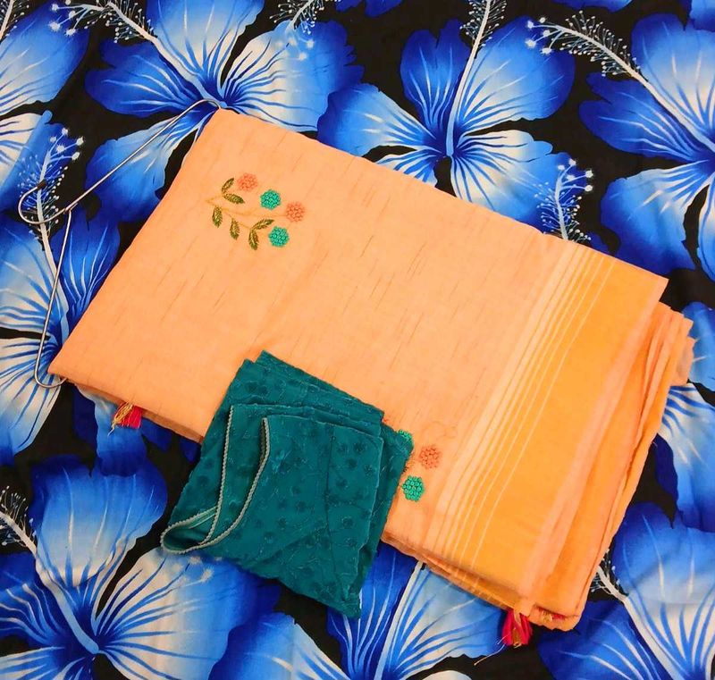 Elegant Embroidered Saree