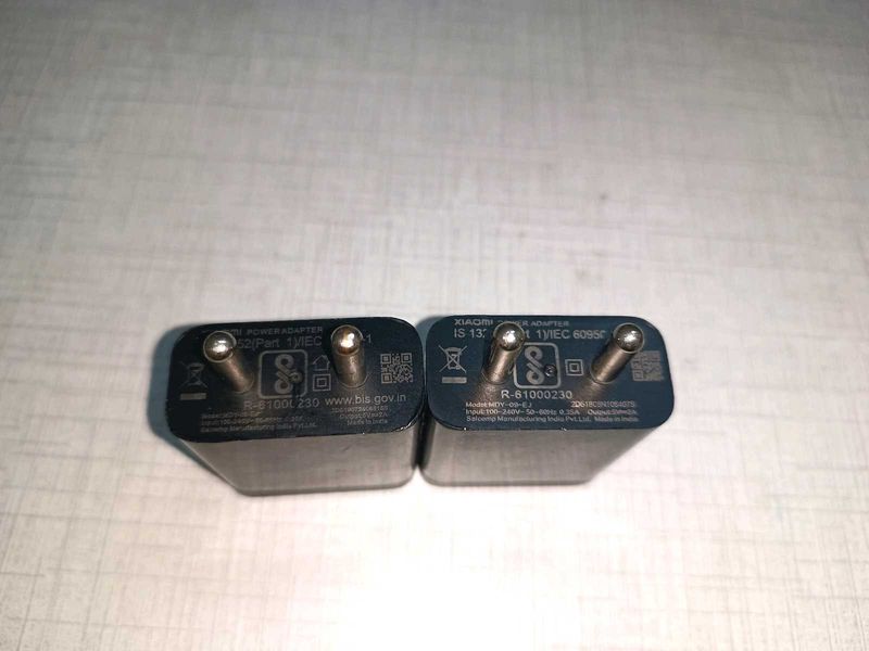 2× Redmi Charger And 2× Type C cable