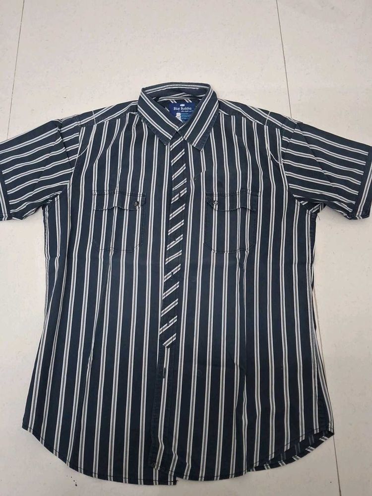 Striped Blue Buffalo Shirt