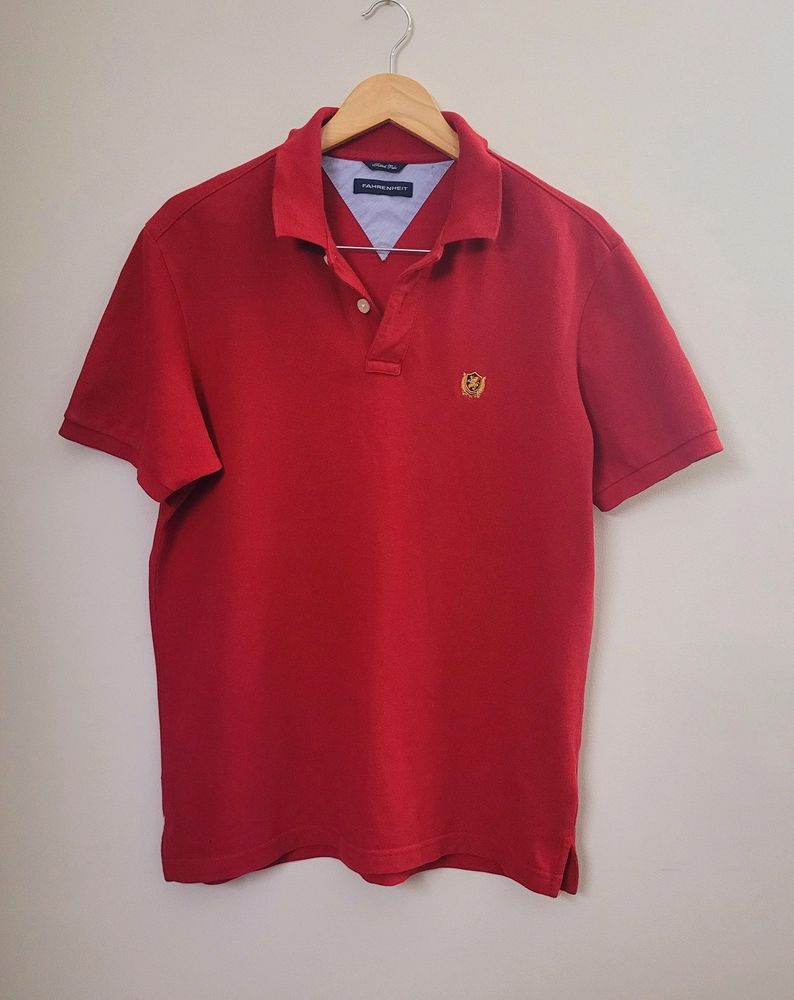 Red Casual Fahrenheit Classic Polo